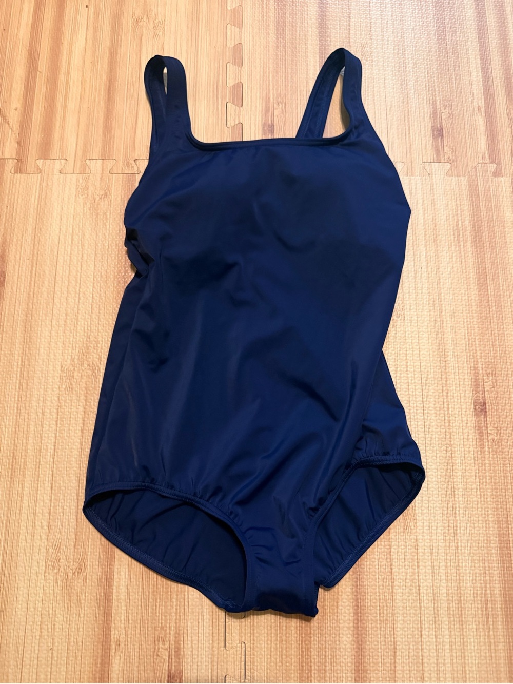 Lands' End One Piece Swimsuit Womens 12 Modest Navy Blue NWOT